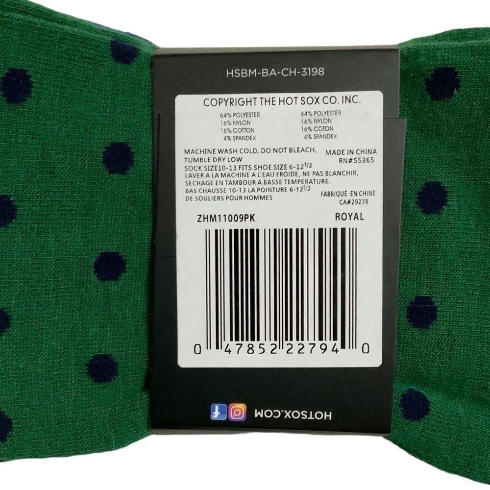 Hot Sox Beer Socks 3 Pair Men's Unisex Adult Beverage Multicolor Adult 10-13